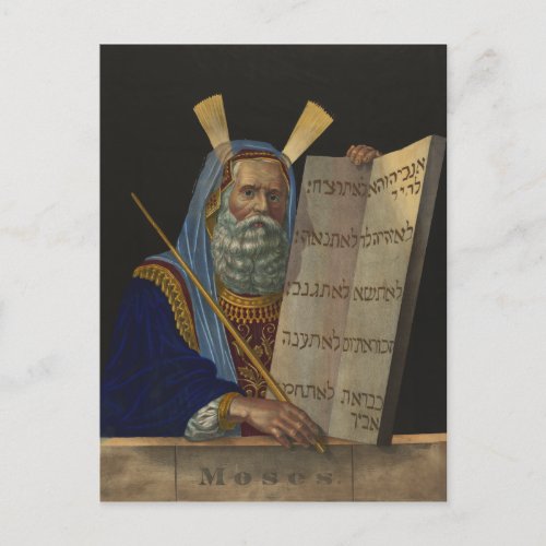 Moses by Henry Schile 1874 Postcard