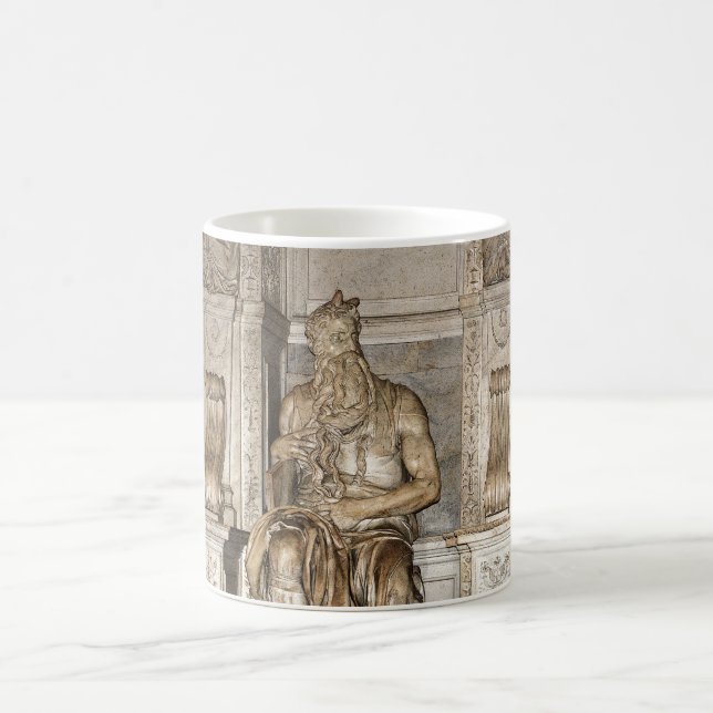 Moses by Michelangelo ,Roma Coffee Mug (Center)
