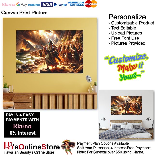 Moses Canvas Print Picture 1 (Moses Leads His People to Freedom Canvas Print Picture.)