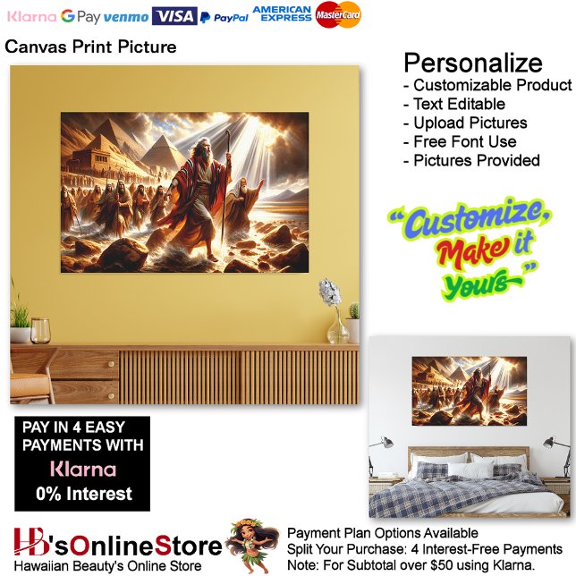 Moses Canvas Print Picture 3 (Moses Leads His People to Freedom Canvas Print Picture 3.)