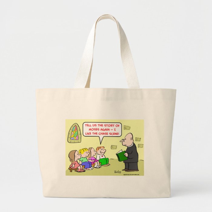 moses chase scene sunday school canvas bag