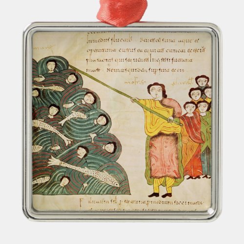 Moses closing the Red Sea on the Egyptians Metal Ornament