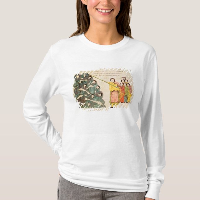 Moses closing the Red Sea on the Egyptians T-Shirt (Front)