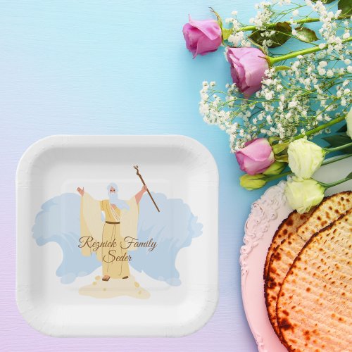 Moses Crossing the Red Sea Passover Seder Paper Plates