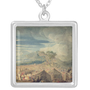 Moses dividing the waters of the Red Sea Silver Plated Necklace