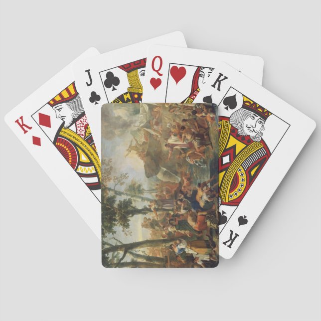 Moses Drawing Water from the Rock (oil on canvas) Poker Cards (Back)