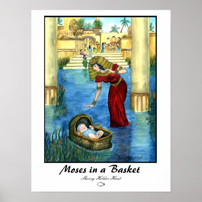 Moses in a Basket Print - Customized (Front)
