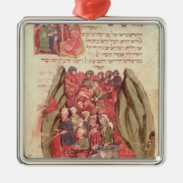 Moses leads the Children of Israel across Metal Ornament (Front)