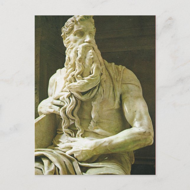 Moses, Michelangelo, S Pietro in Vincola Postcard (Front)