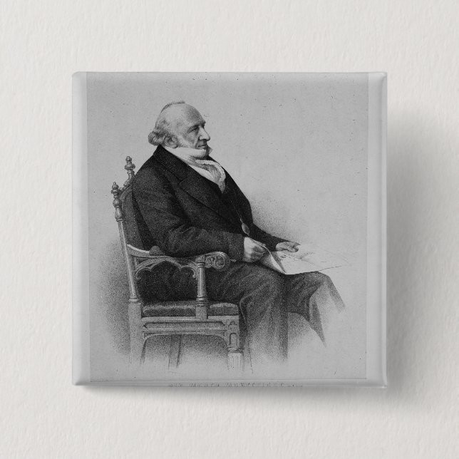 Moses Montefiore Pinback Button (Front)