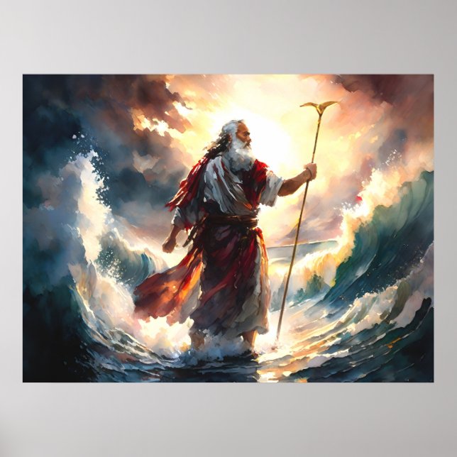 Moses Parted The Red Sea Poster (Front)