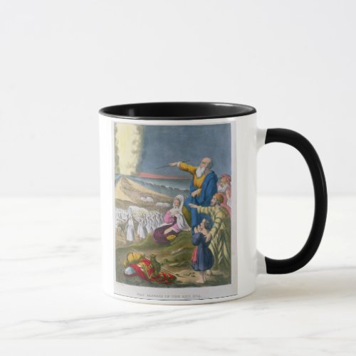 Moses Parting the Red Sea from a bible printed by Mug