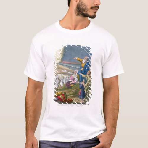 Moses Parting the Red Sea from a bible printed by T_Shirt