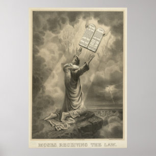 Moses Receiving the Law The Ten Commandments Poster
