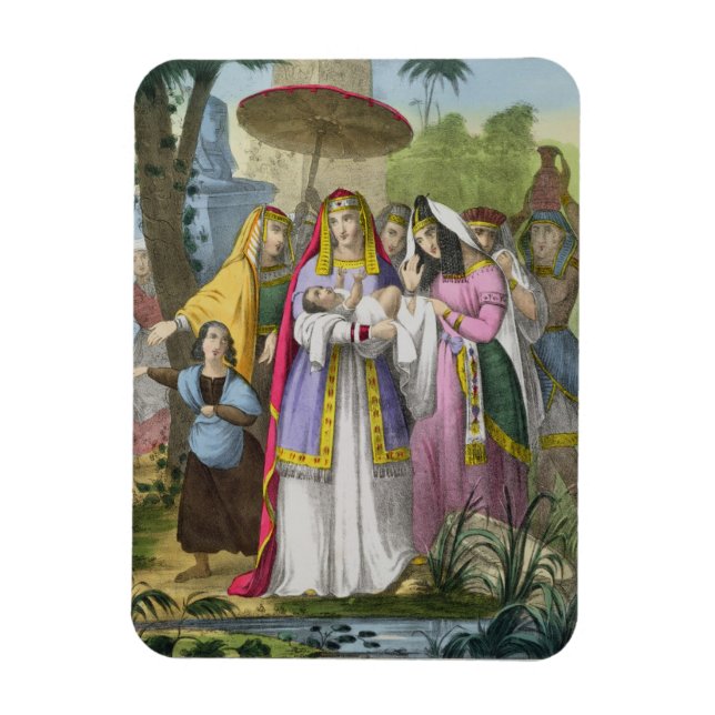 Moses Saved by Pharaoh's Daughter, from a bible pr Magnet (Vertical)