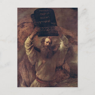 Moses Smashing the Tablets of the Law, 1659 Postcard