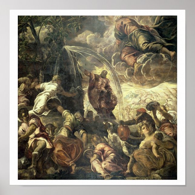 Moses Striking Water from the Rock, 1575 Poster (Front)