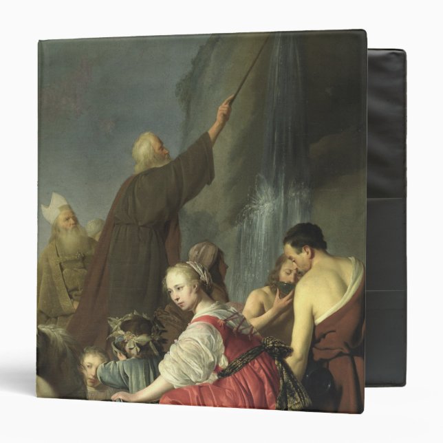 Moses Striking Water from the Rock 3 Ring Binder (Front/Inside)