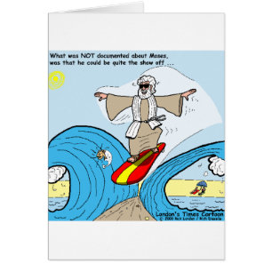 Moses Surfs Funny Cartoon Tees Gifts Collectibles Cards