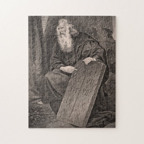 Moses with Ten Commandment Tablets Jigsaw Puzzle