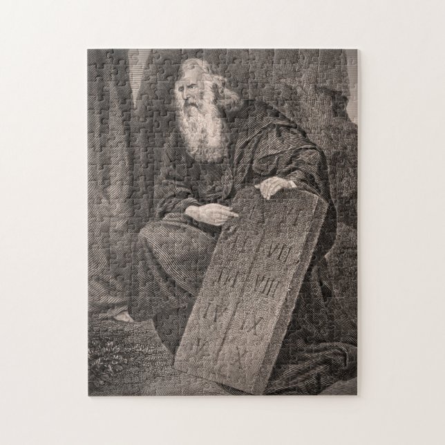 Moses with Ten Commandment Tablets Jigsaw Puzzle (Vertical)
