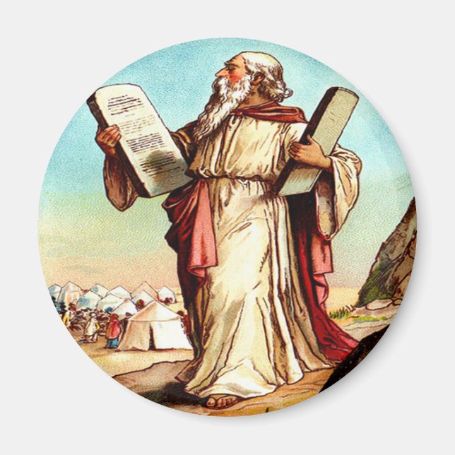 Moses with the tables of the law Magnet (Front)