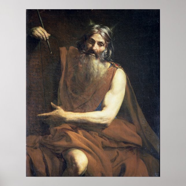 Moses with the Tablets of the Law, c.1627-32 Poster (Front)