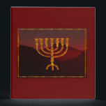 Moshe's Menorah 3 Ring Binder<br><div class="desc">In the Torah Moshe Rabbenu is told, "You shall make a Menorah of pure gold, beaten out, shall the Menorah be made, its base, its branch, its goblets, its knobs, and its flowers shall be hammered from it, " [Shmot 25:31] and later, "See, and construct, according to their form that...</div>