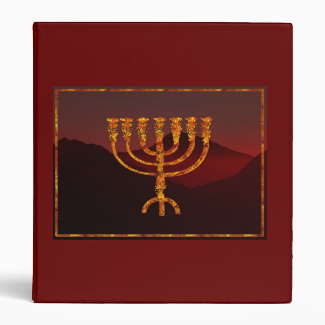 Moshe's Menorah 3 Ring Binder (Front)