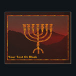 Moshe's Menorah Wood Wall Decor<br><div class="desc">A depiction of the seven-branched menorah (candelabra) made by the Israelites after the Exodus from Egypt. Customizie by adding your own text. In the Torah Moshe Rabbenu is told, "You shall make a Menorah of pure gold, beaten out, shall the Menorah be made, its base, its branch, its goblets, its...</div>