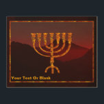 Moshe's Menorah Wood Wall Decor<br><div class="desc">A depiction of the seven-branched menorah (candelabra) made by the Israelites after the Exodus from Egypt. Customizie by adding your own text. In the Torah Moshe Rabbenu is told, "You shall make a Menorah of pure gold, beaten out, shall the Menorah be made, its base, its branch, its goblets, its...</div>