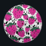 Mosiac Abstract Strawberries Terrazzo Pattern Dart Board<br><div class="desc">Designed by Dream Big Digital Design</div>