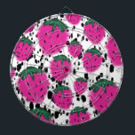 Mosiac Abstract Strawberries Terrazzo Pattern Dart Board<br><div class="desc">Designed by Dream Big Digital Design</div>