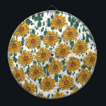 Mosiac Abstract Sunflowers Terrazzo Pattern Dart Board<br><div class="desc">Designed by Dream Big Digital Design</div>