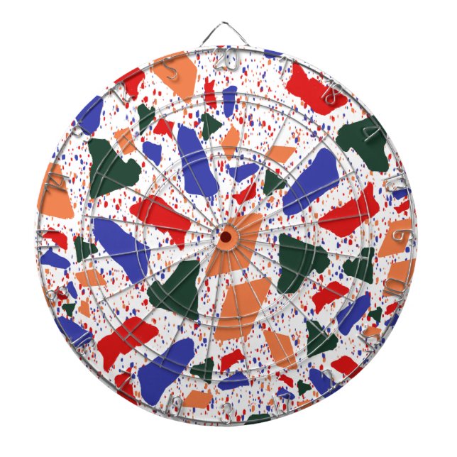 Mosiac Abstract Terrazzo Pattern Dart Board (Front)