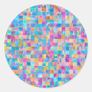 Mosiac tiles classic round sticker