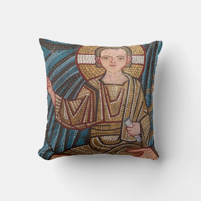 Mosic Of Baby Jesus Throw Pillow (Front)