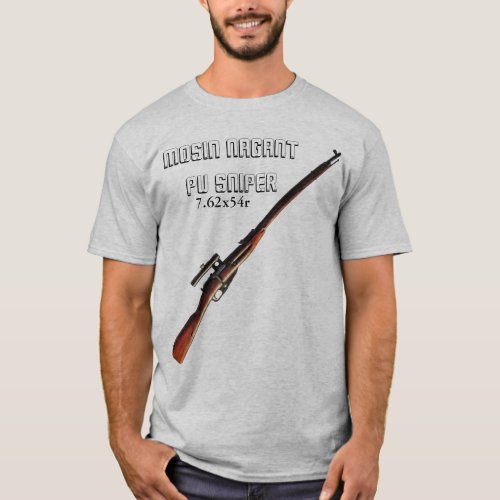 Mosin Nagant PU Sniper T_Shirt WW2 Sniper 