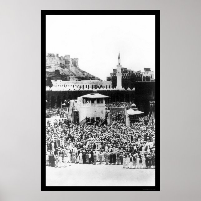 Moslem Worship at Mecca Arabia in 1885 Poster (Front)