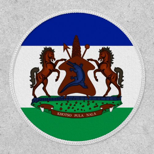 Mosotho Flag  Coat of Arms Flag of Lesotho Patch