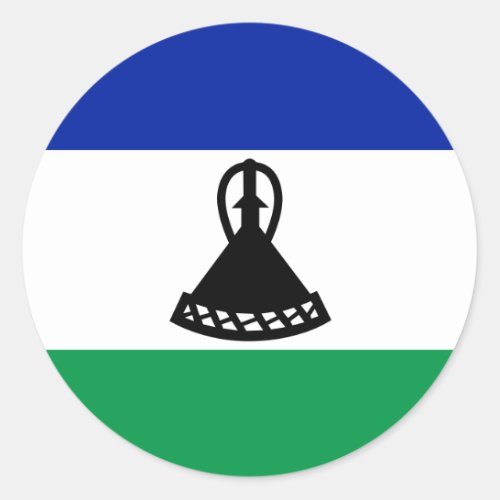 Mosotho Flag Flag of Lesotho Classic Round Sticker