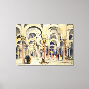 Mosque at Cordoba, from 'Sketches of Spain', engra Canvas Print