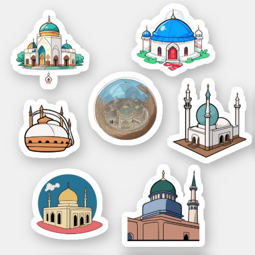 Mosque Cartoon Stickers