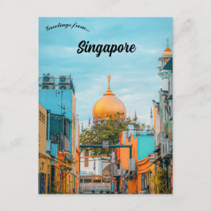 Mosque in Arab Street Singapore Postcard
