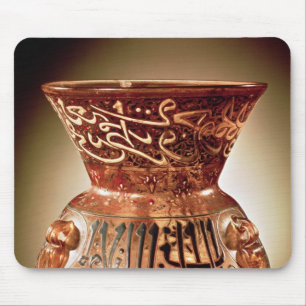 Mosque lamp with enamelled decoration inscribed mouse pad