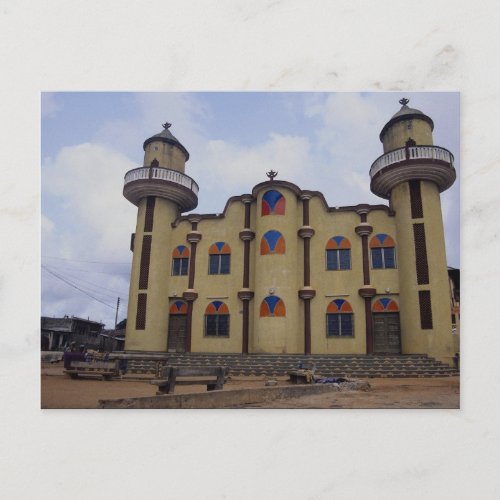 Mosque near the Rond Point Atake Porto novo Beni Postcard