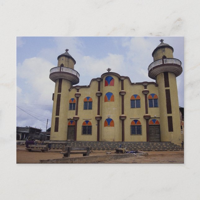 Mosque near the Rond Point Atake, Porto novo, Beni Postcard (Front)