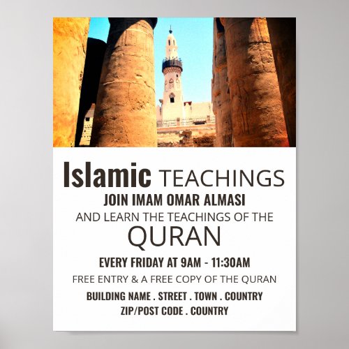 Mosque Of Abul Haggag Islamic Teaching Advert Poster