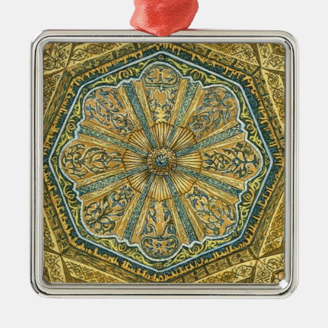 Mosque of Cordoba Spain. Mihrab cupola Metal Ornament (Front)