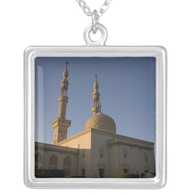 Mosque of Hamza, Suez, South Sinai, Egypt Silver Plated Necklace (Front)